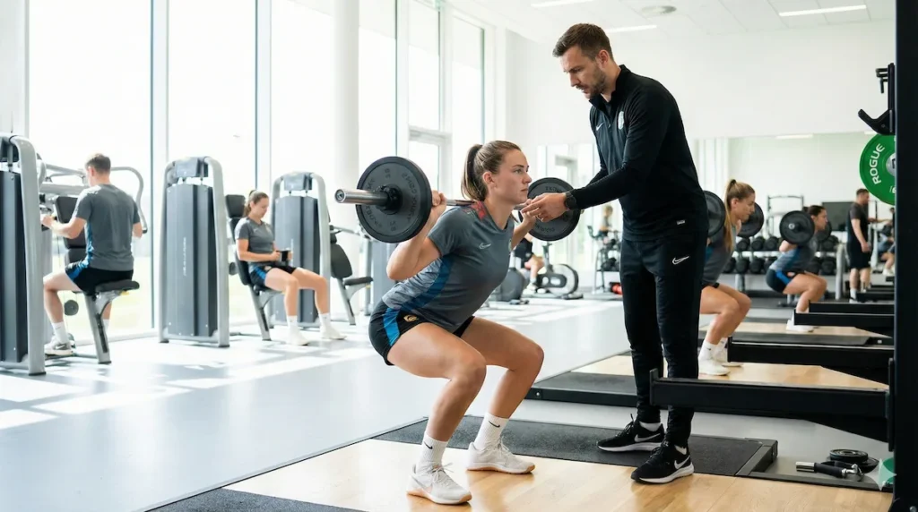 Athlete following structured training principles under professional guidance
