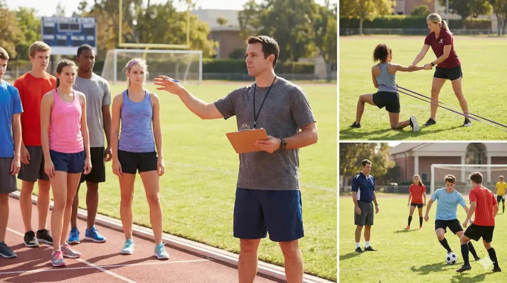 Career opportunities in physical education including teaching, coaching, and fitness training
