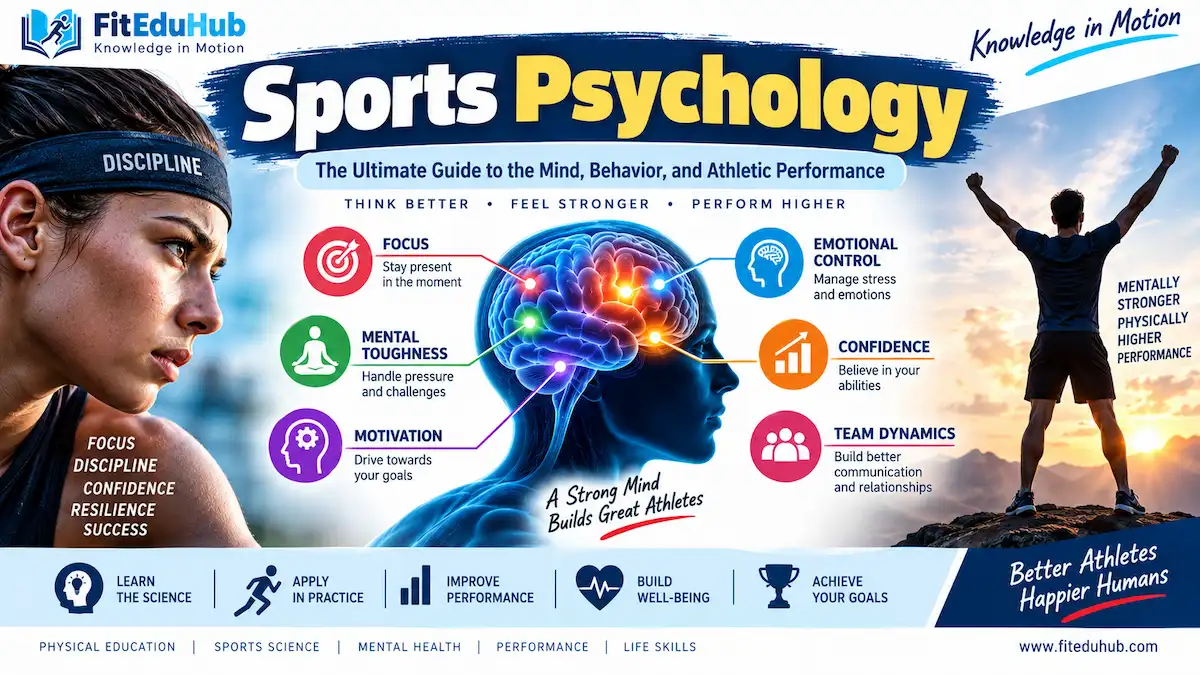 Sports Psychology guide showing the mind, emotions, motivation, confidence, and athletic performance